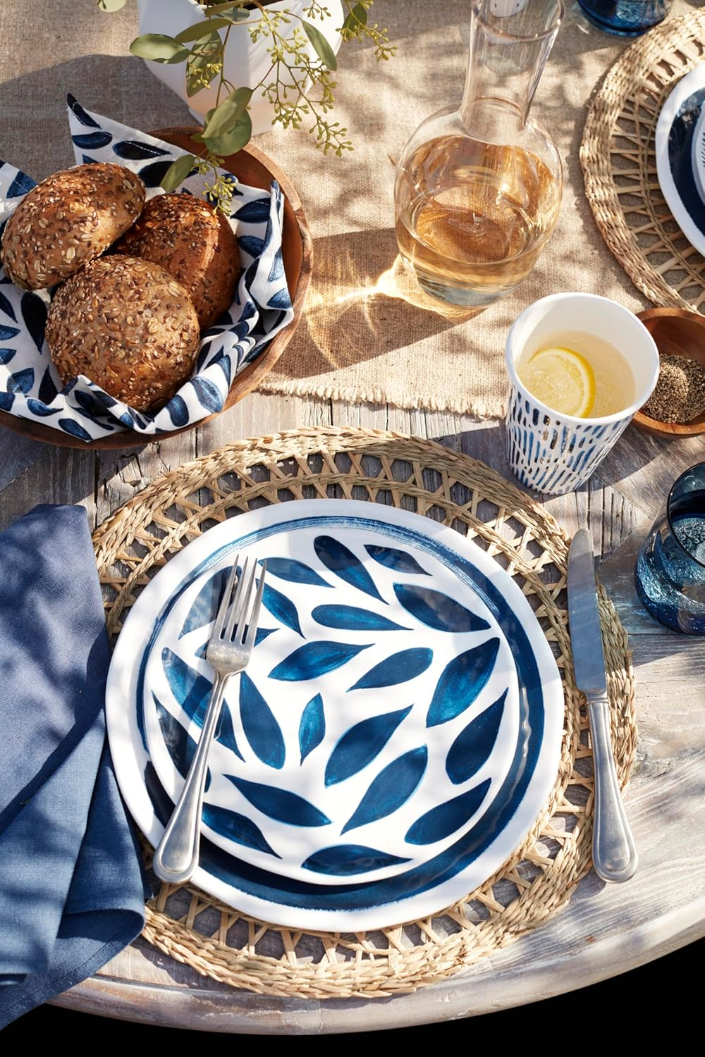 Lenox Blue Bay Melamine 20-Piece Dinnerware Set, 13.35 LB, 0 image number 3