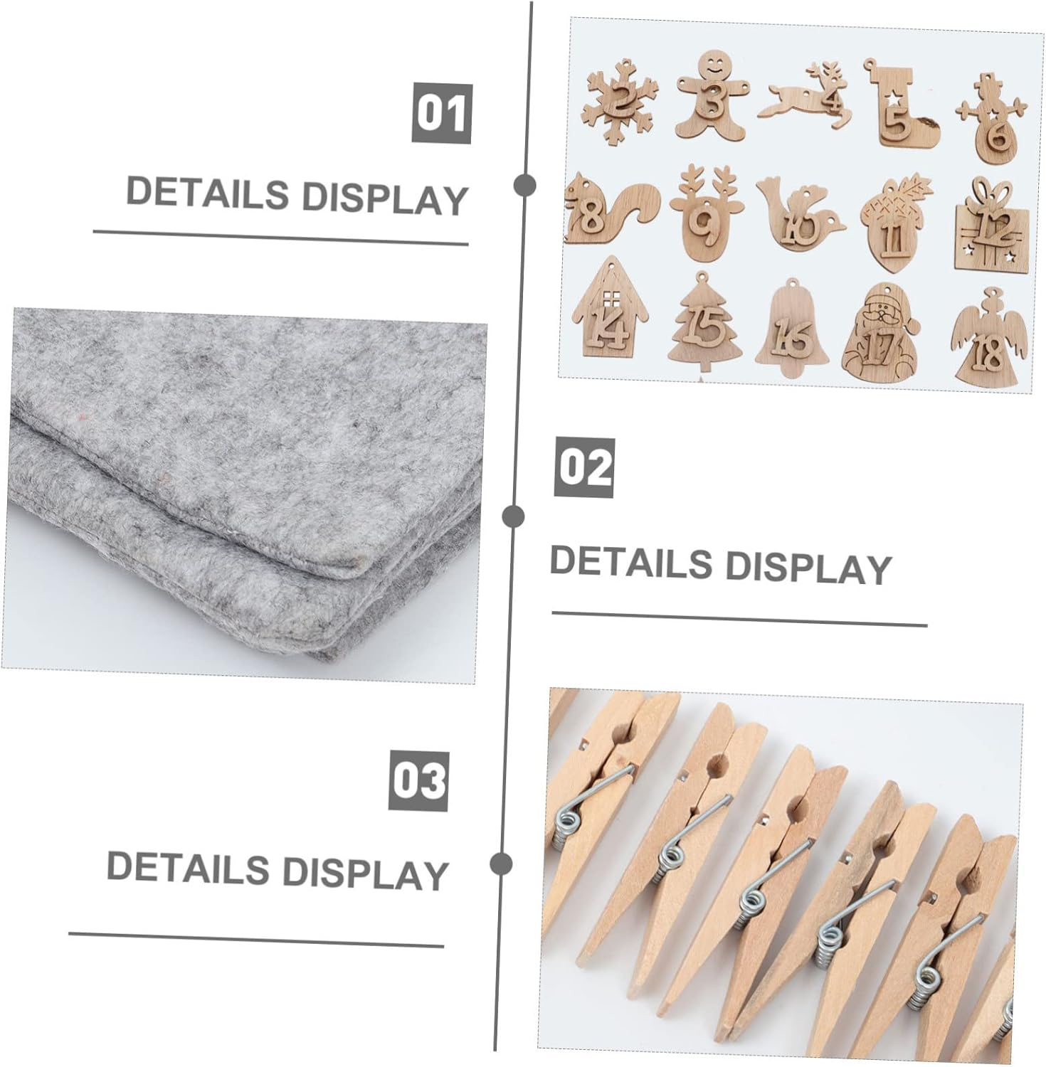 Countdown Calendar Candy Bags Present Bag Set Number Hanging Pouches Bulk Party Favor Bags Natural Jute Material Xmas Drawstring Storage Containers image number 6