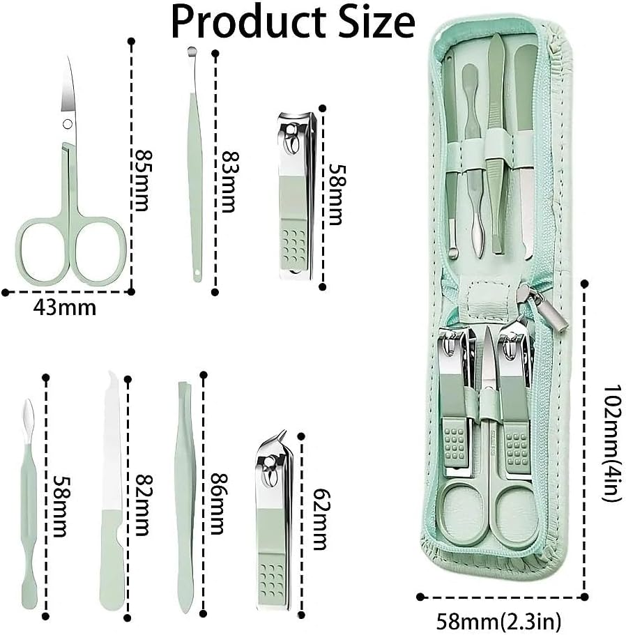 Kivano Manicure Set Nail Clippers Pedicure Kit -7 Pieces Stainless Steel Travel&lsquo;Nail Kit, Travel Essentials Purse Essentials Professional Grooming Kits, Manicure Kits with Zipper Portable Travel Pack image number 4