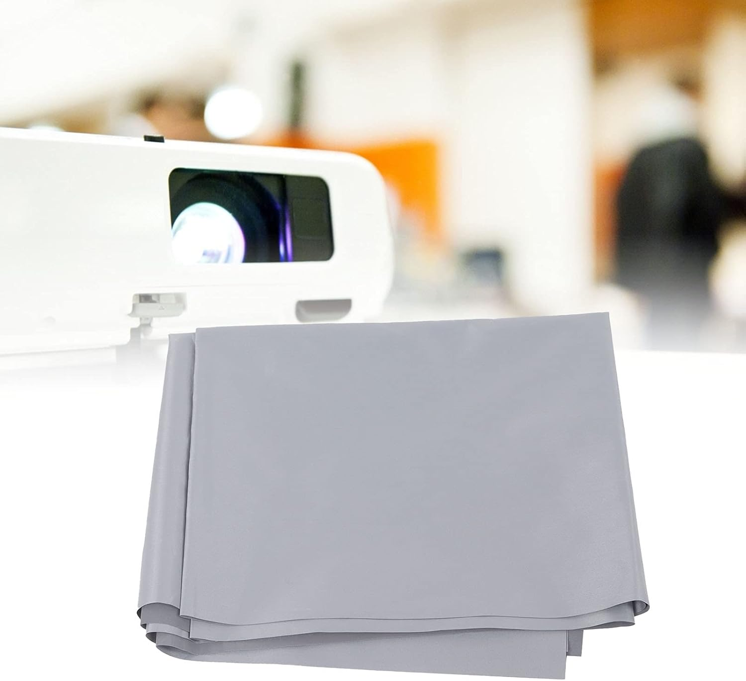 Projector Screen High Definition 4K Anti‑Light Foldable Portable Movies Screen for Home Theater Party Office Classroom Outdoor Indoor,Movie Projection Screen with Hook and Loop(90 Inches) image number 1