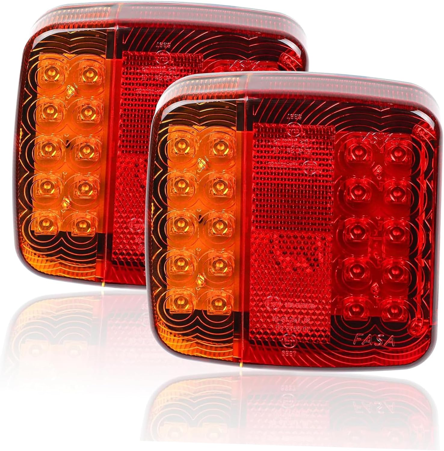 2Pcs 12V 26LED Trailer Lights Kit &ndash; Waterproof Stop/Tail/Turn Signal Lights for Truck, Boat, Caravan & RV &ndash; Durable, Bright & Safe Night Driving image number 3