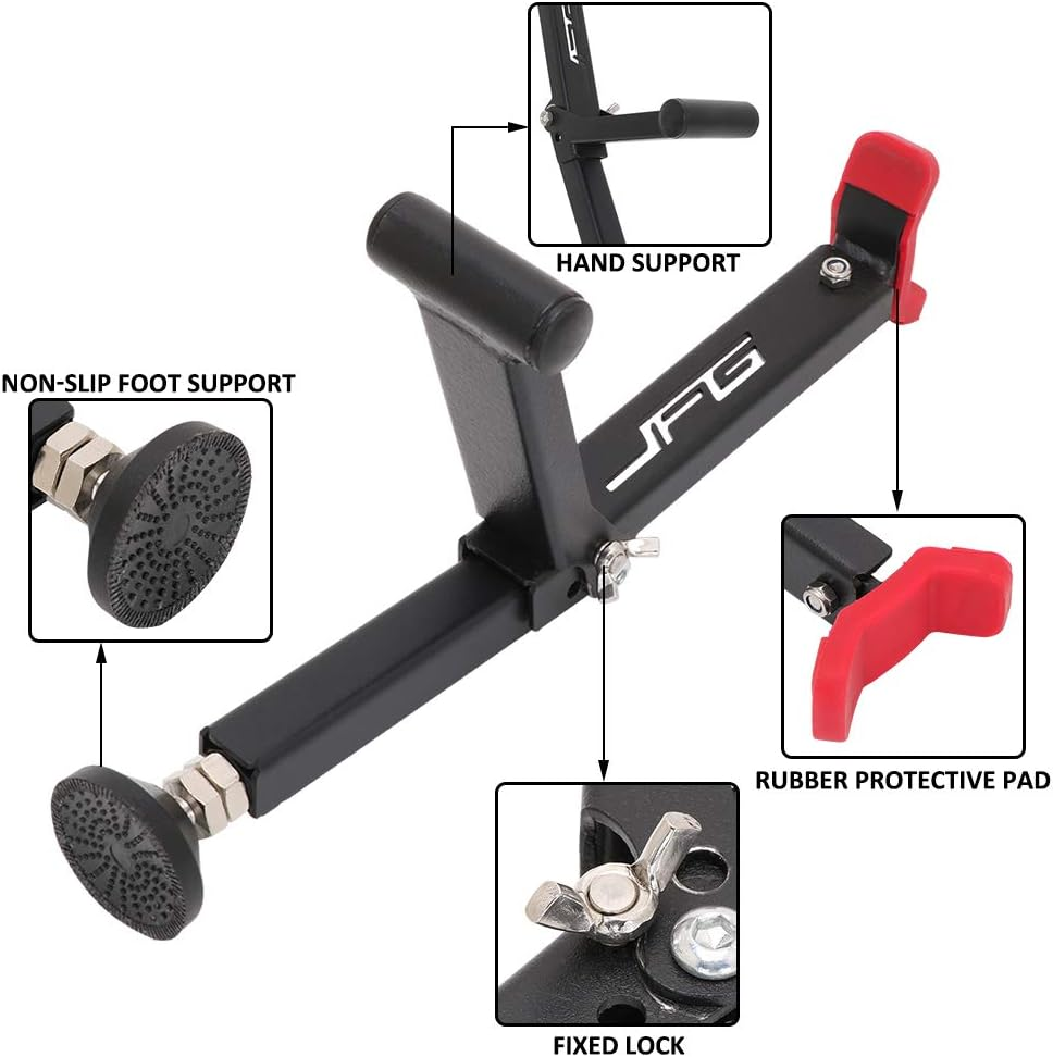 Motorcycle Rear and Front Wheel Lift Stand Trail Stand Easy and Portable-Second Generation for Most Motorcycle Wheels