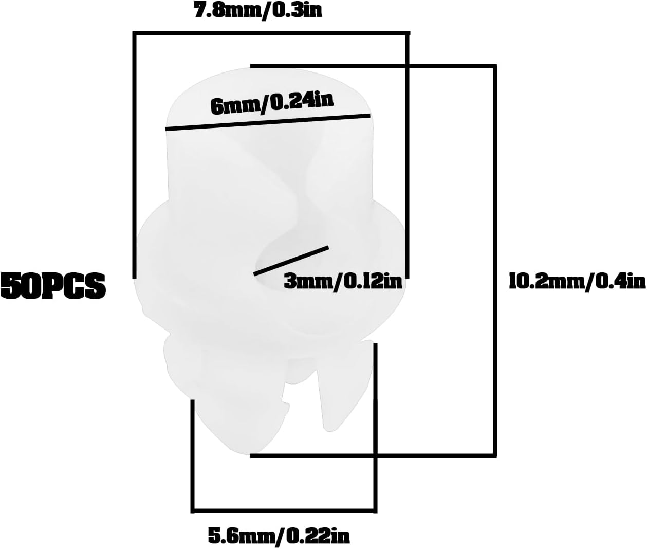 50PCS Automotive Door Lock Fastening Clip OE 171837199 0039885078 Compatible with VW Caddy 2003-2015 Compatible with Audi 80 B3 1987-1991 White