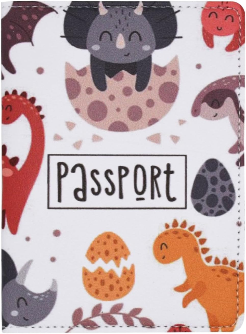 Snogisa Passport Cover for Kids, Women and Men,Travel Documents Organizer Protecto,Travel Passport Holder,Passport Holder Cover Travel Wallet, White, Mushroom, Cute image number 5