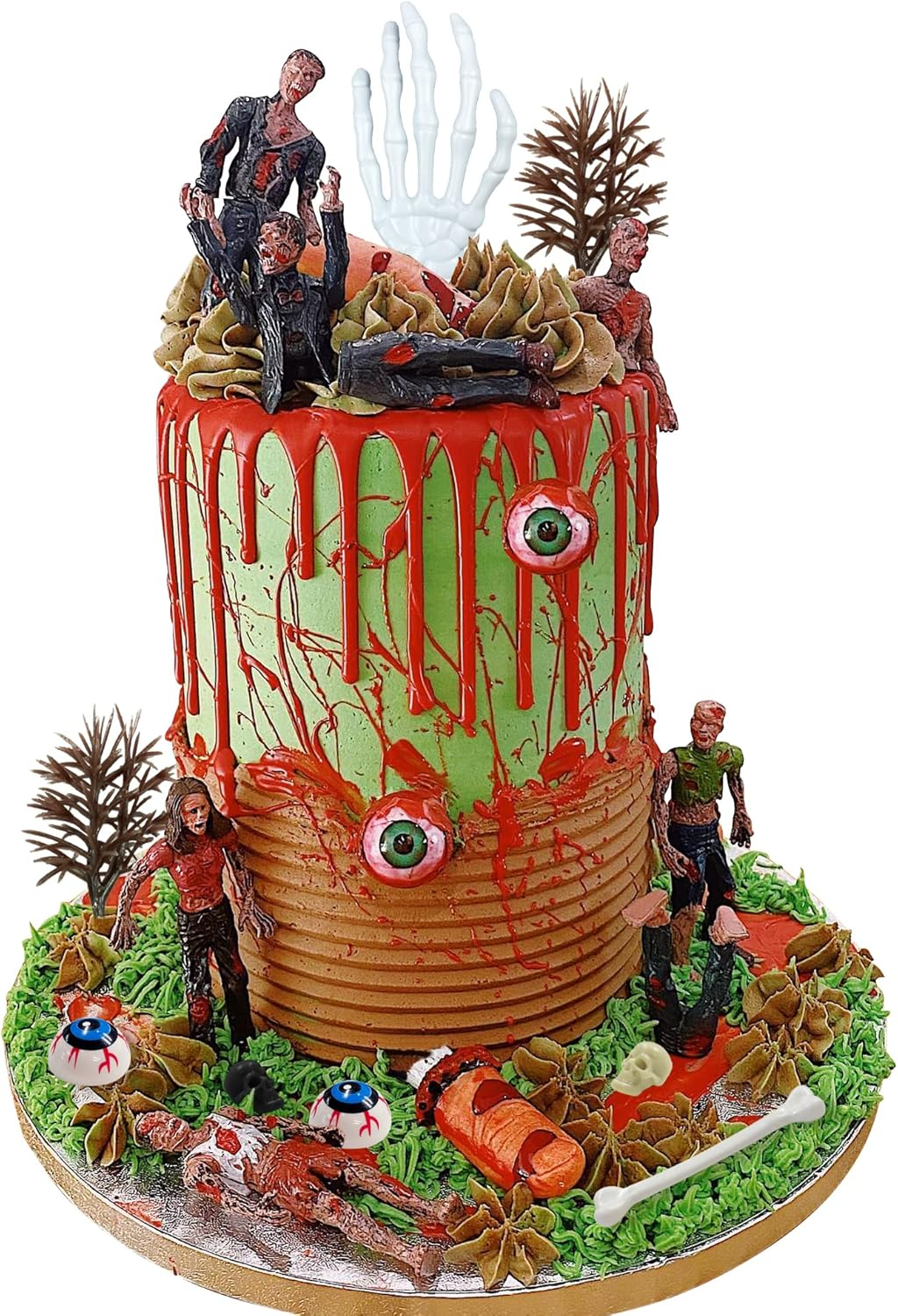 17 PCS Zombie Cake Decoration Toppers and Figures - Themed Party Decorations for Birthday and Wedding Cake image number 5