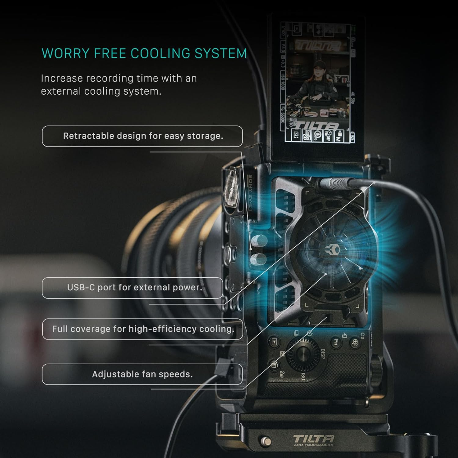 Tilta Full Camera Cage Compatible with Sony ZV-E1 (Silver)