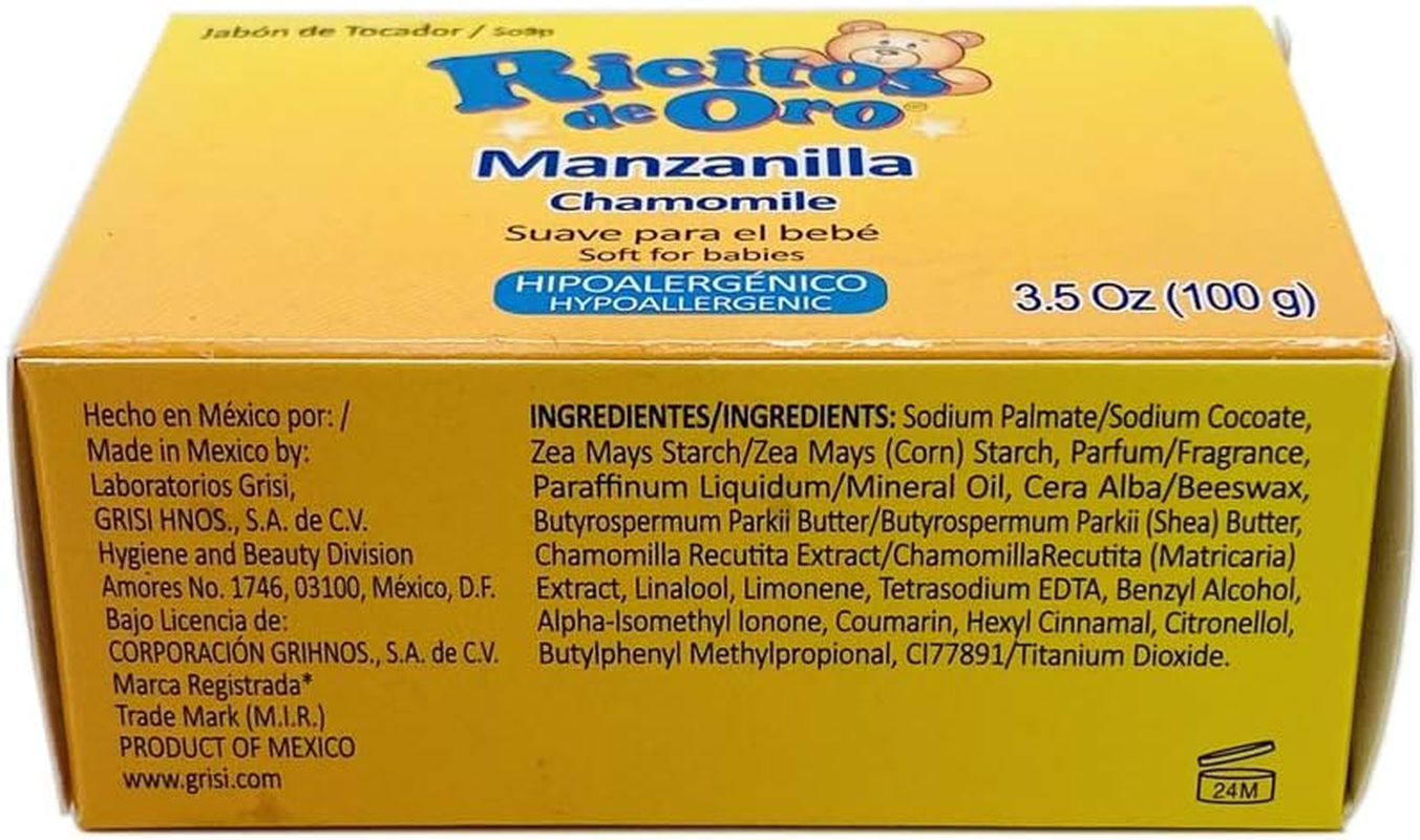 Grisi Ricitos De Oro Hypoallergenic for Babies Bar Soap 3.5 Oz (Pack of 6) image number 3