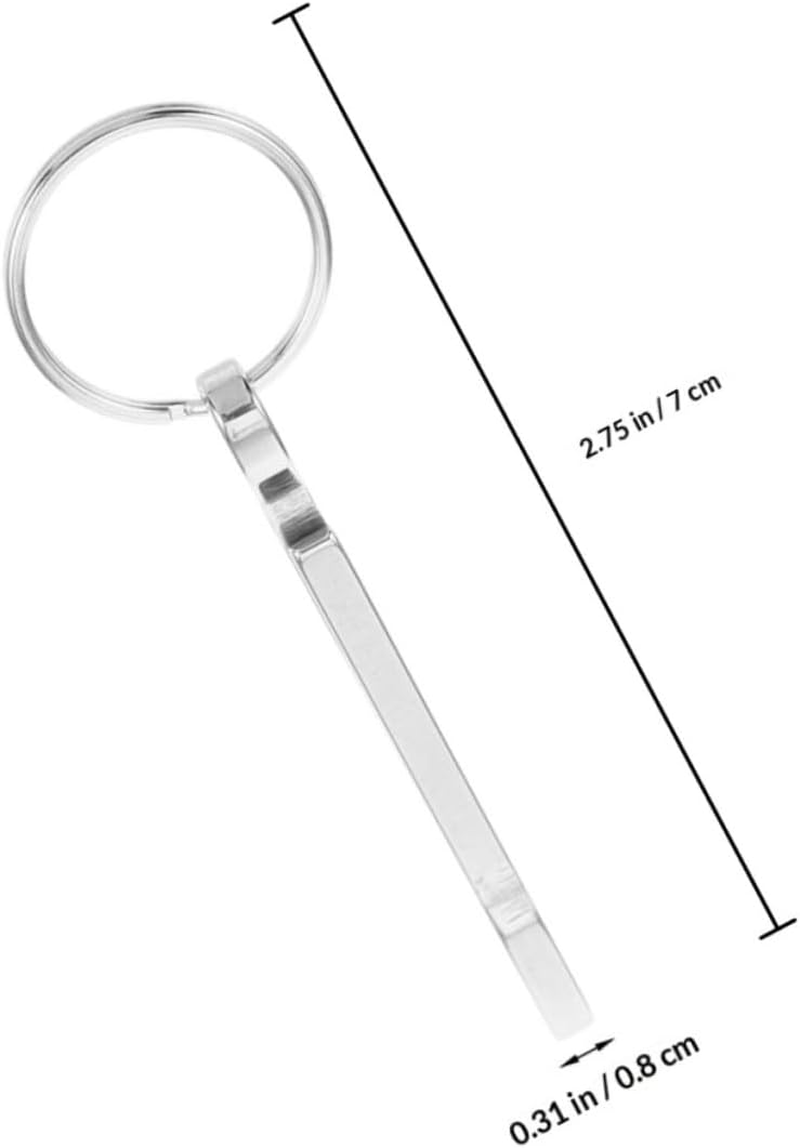 FRCOLOR 2Pcs Stainless Steel Small Cash Clip Money Holder Carabiner Wallet Keychain Portable for Outdoor Travel and Hiking image number 1