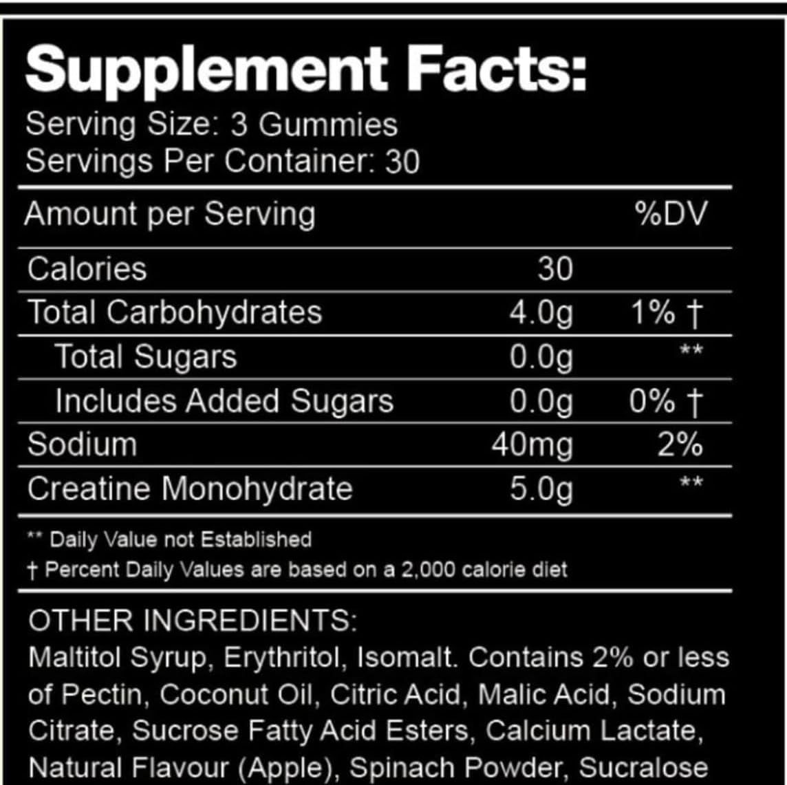 Swoleys Sour Creatine Gummy Bear 30 Serve, Sour Peach image number 1