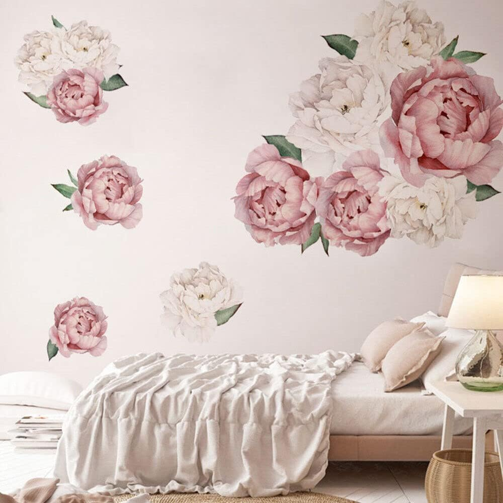 Peony Rose Flower Wall Sticker Nursery Kids Girl Room Art Decal 60 * 40CM image number 6