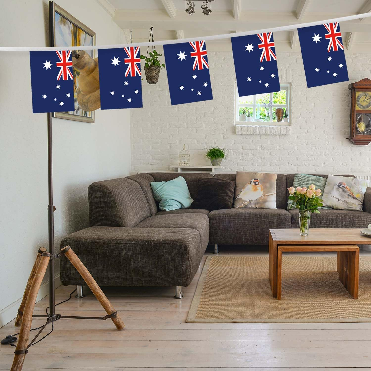 AUPOINT Small Australian String Flags, 20 Pieces, 6 Meters Long, 14 * 21Cm，Mini String Banner Strips, Australian National Decor Rectangle for Holiday Restaurant Home Party School Bunting