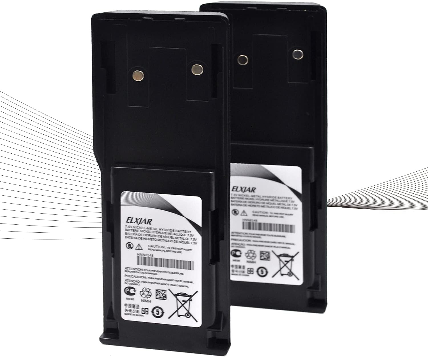 (2-Pack) 7.2V NI-MH HNN8148A Two-Way Radio Batteries for Motorola HNN8148 HNN8148A HNN8148B Radius - Compatible with Motorola P110, P-110 Radius image number 5