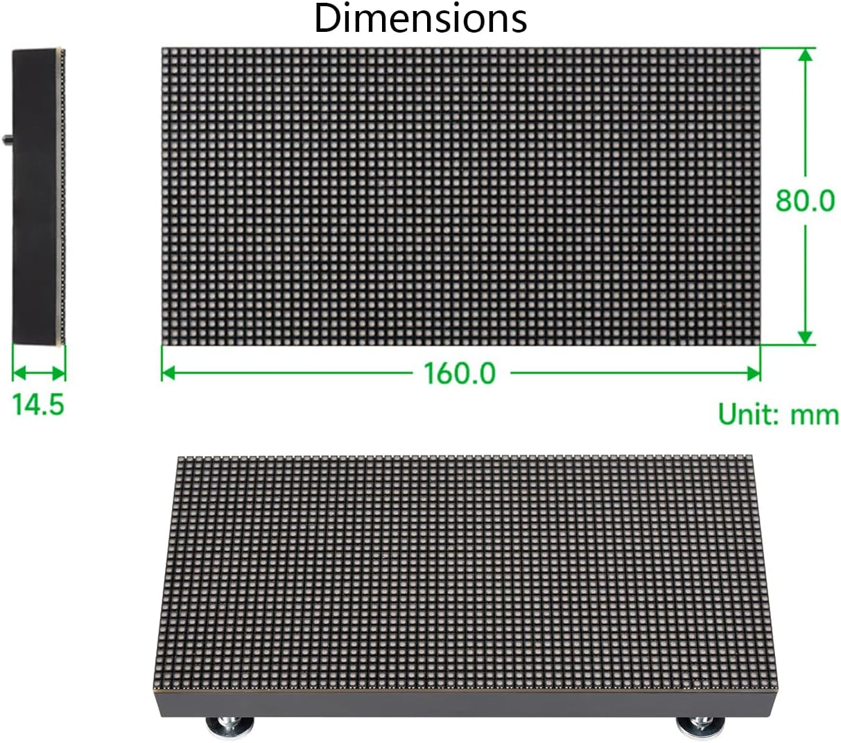 RGB Full-Color LED Matrix Panel 64X32 Pixels, 2.5Mm Pitch, 2048 Individual RGB Leds, Adjustable Brightness, Support Raspberry Pi/Raspberry Pi Pico/Esp32/Ardu, Display Text, Colorful Image/Animation image number 6
