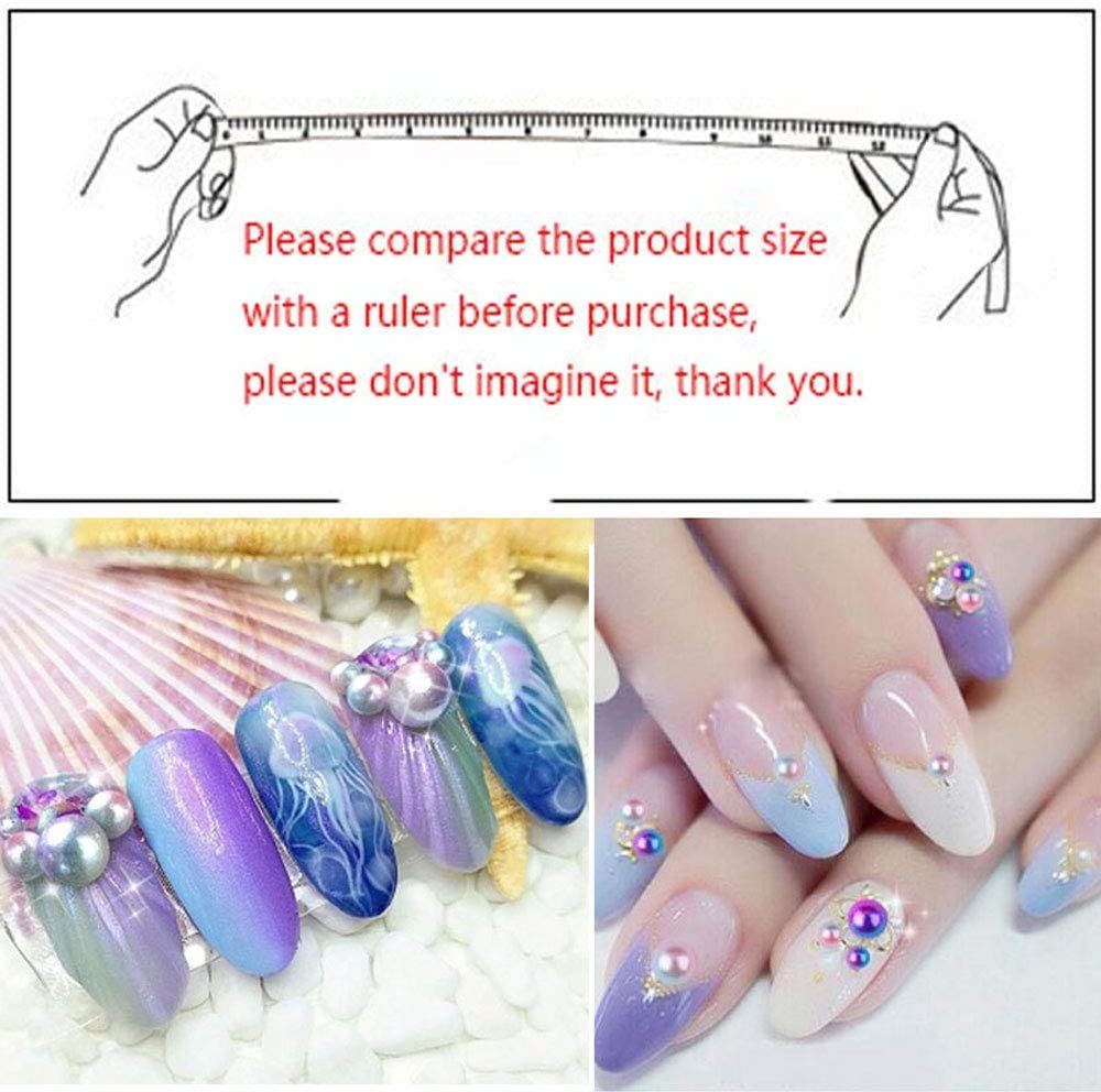 1100Pcs Abs Gradient Imitation Pearls Half round Beads Assorted Mixed Sizes 3 4 5 6 8Mm Flatback DIY Material image number 3