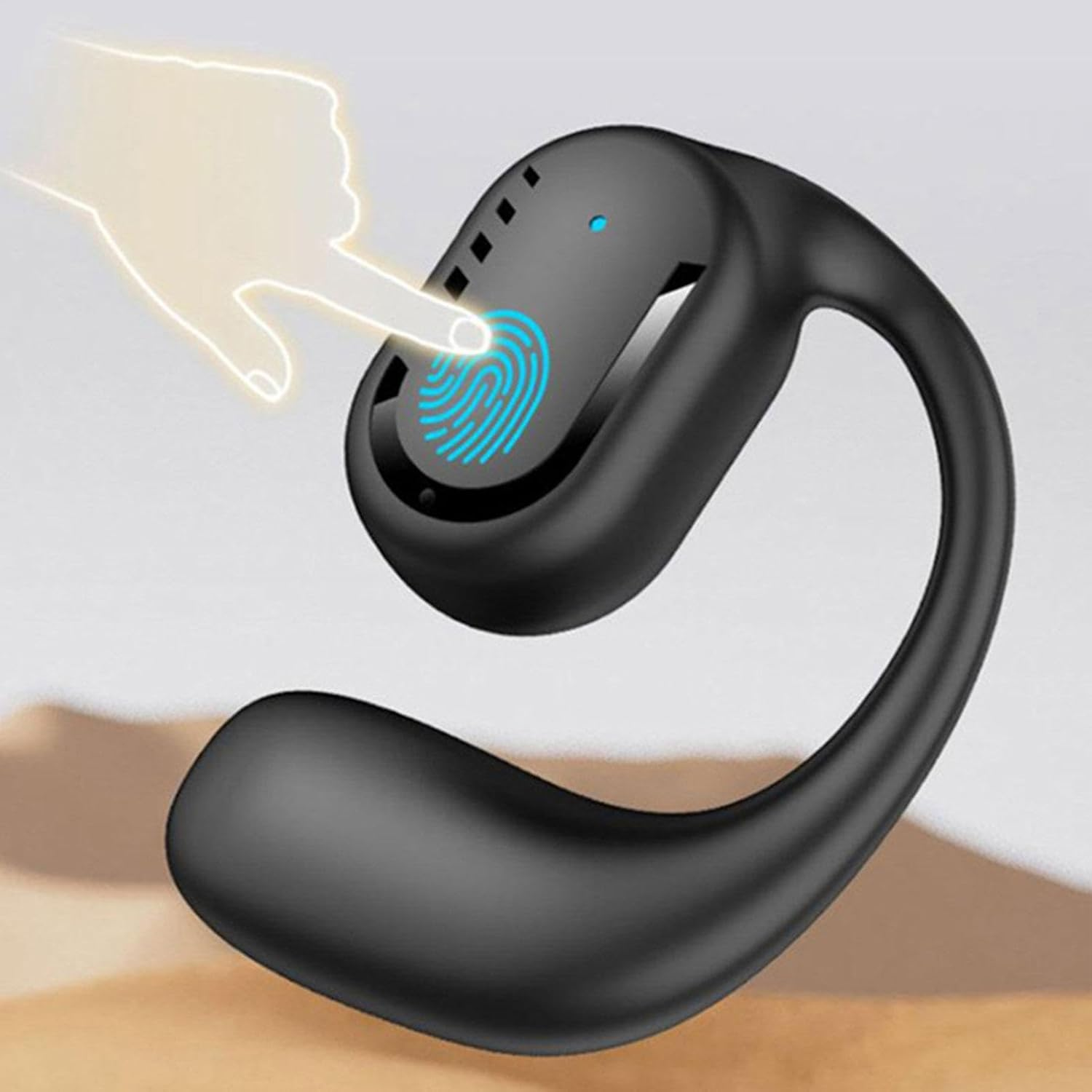 Wireless Earbuds for Running | Single Earpiece Headphones with Earhooks 5.3 11H Talktime Microphone Headset Perfect for Work Driving Fitness Sports Outdoor Activities Hands-Free Calling Long image number 2