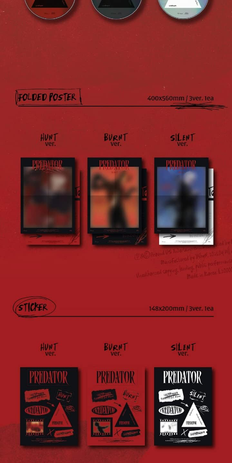 HIGHLIGHT Lee Gikwang PREDATOR 1St Album Hunt Version Cd+1P Folded Poster on Pack+72P Photobook+1Ea Sticker+1P Photo Postcard+1P Film Photocard+1P Photocard+Tracking Sealed image number 6