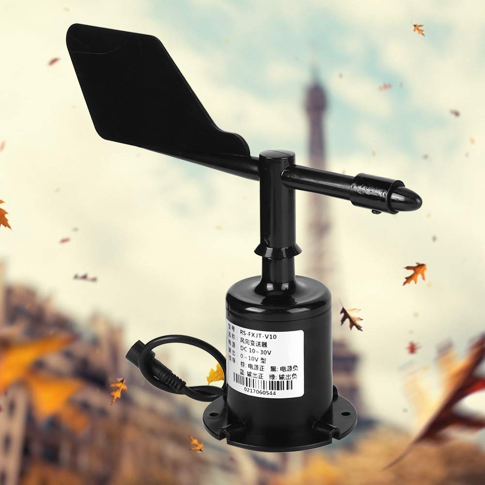 Fdit 0-10V Light-Weight Environmental Output Wind Speed Sensor Wind Direction Measurement with 8 Indication Directions
