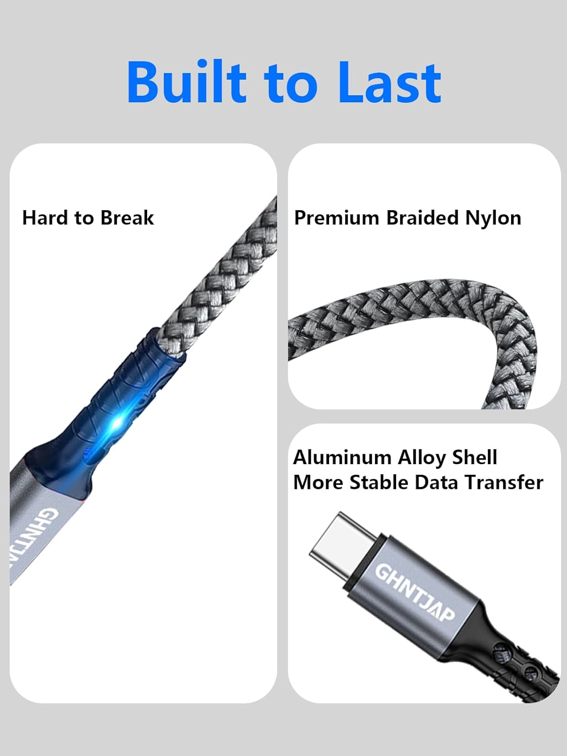 USB to USB C Cable 1M,3 Pack,Usb a to USB C Charger Cord,Usb Type C Cable 3A Fast Charging Compatible with Iphone16,Galaxy,Pixel,Lg image number 5