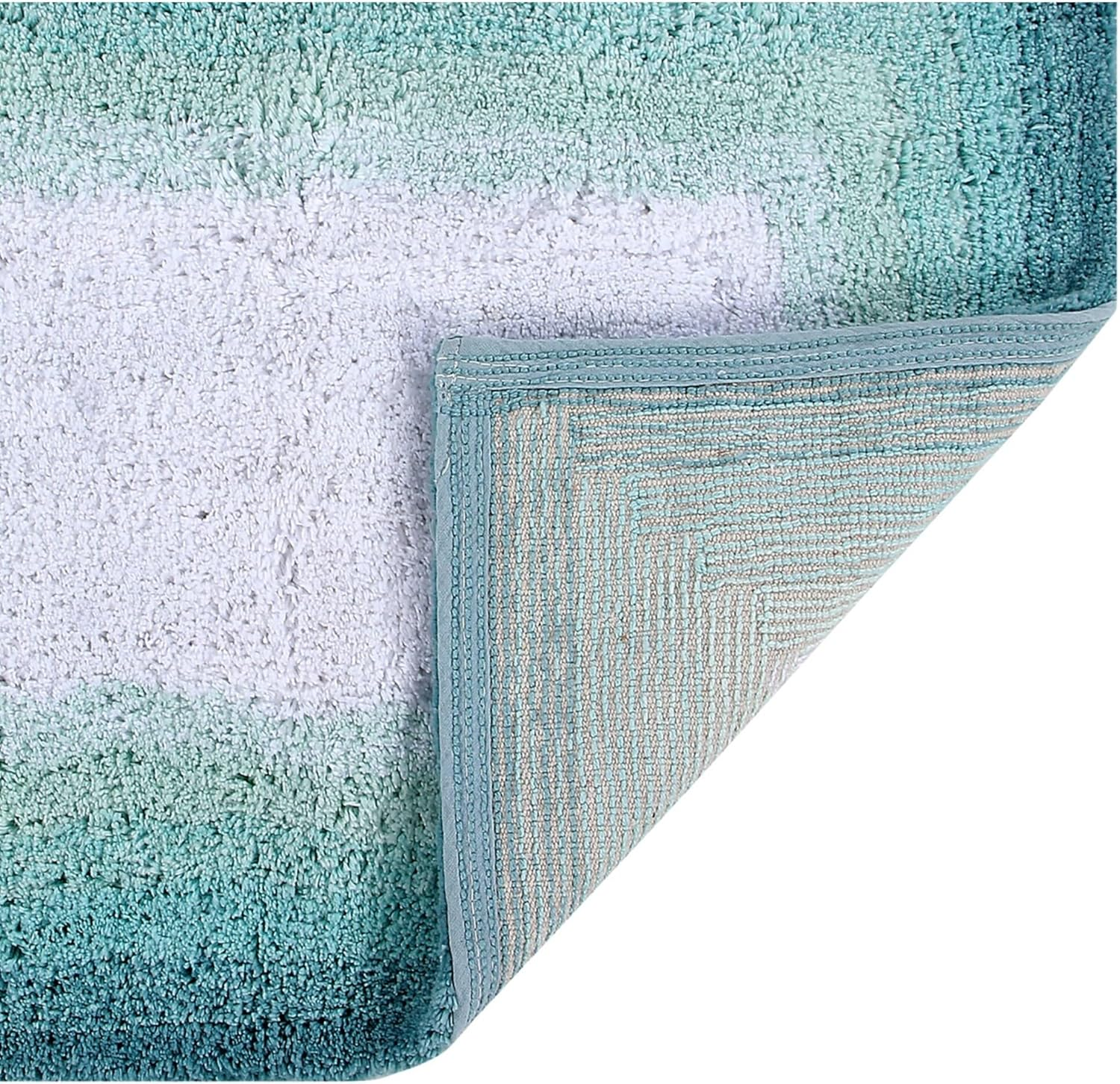 Better Trends Torrent Collection Is Ultra Soft, Plush and Absorbent Tufted Bath Mat Rug 100 Percent Cotton in Vibrant Colors, 30" Round, Turquise image number 3