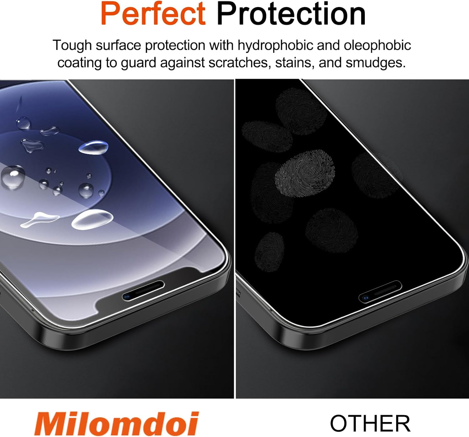 Milomdoi 3 Pack Screen Protector for Apple Iphone 12 with 3 Pack Tempered Glass Camera Lens Protector, Ultra 9H Accessories, Case Friendly, Mounting Frame, 2.5D Curved, Transparent image number 5