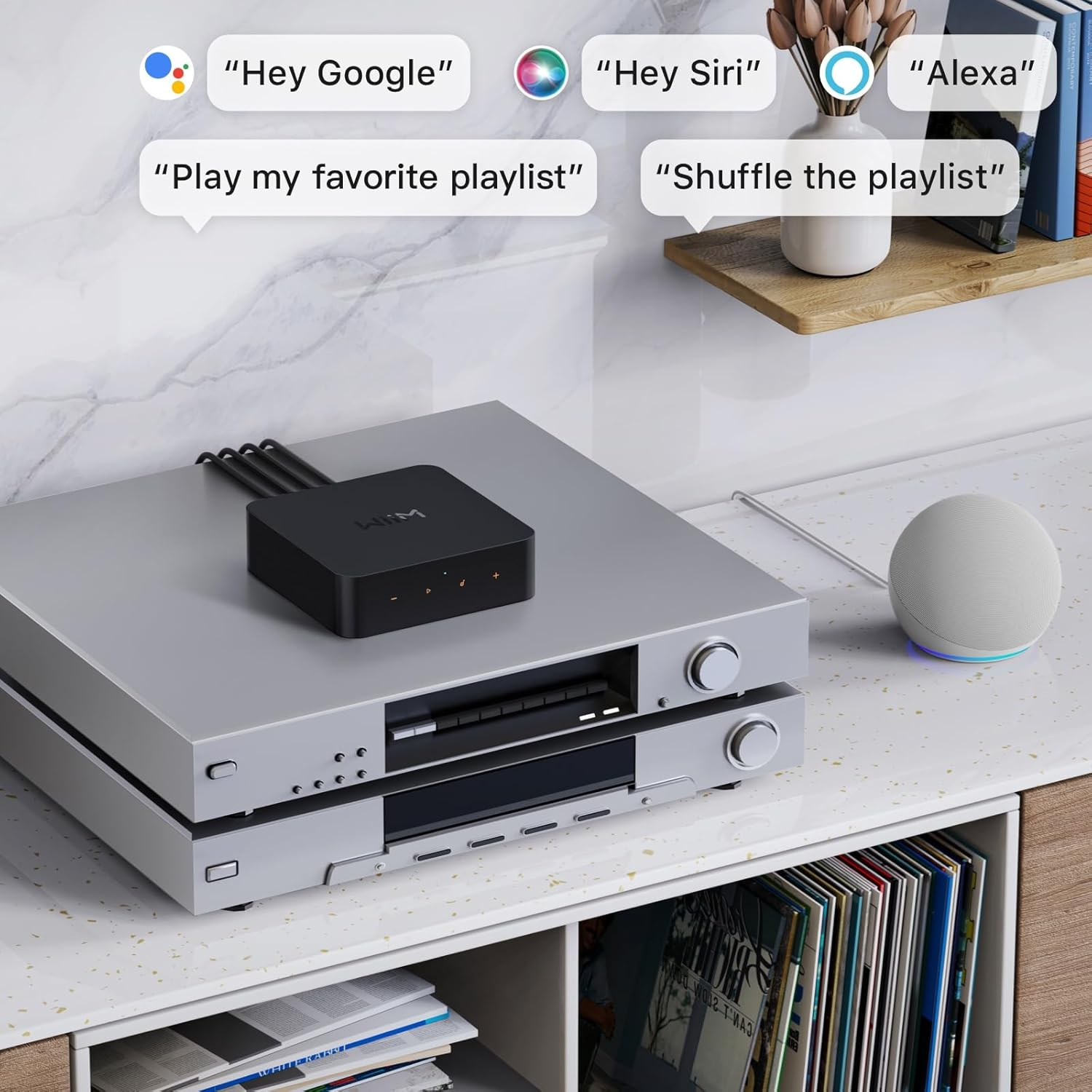 Wiim Pro Airplay 2 Receiver, Google Cast Audio, Wifi Multiroom Streamer, Works with Alexa, Siri and Google Assistant, Stream Hi-Res Audio from Spotify, Amazon Music, Tidal and More image number 6