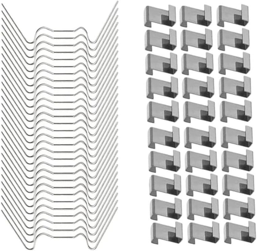 100Pcs Greenhouse Z and W Clips for Greenhouse Glass Panes, Glasshouses Garden Protection, Easy Hand Installation No Tools Needed, Green House Glass Clips Fixings