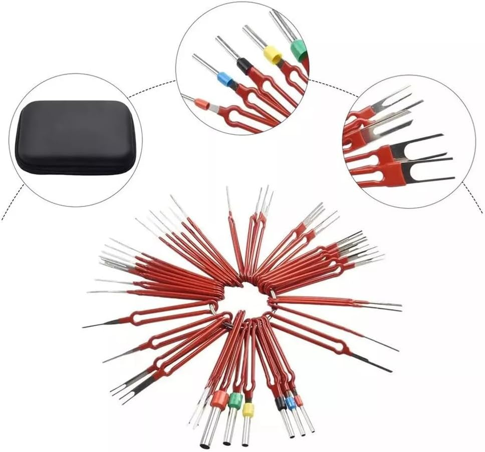 41Pcs Car Terminal Removal Tool Kit Wire Connector Pin Release Extractor Puller image number 6