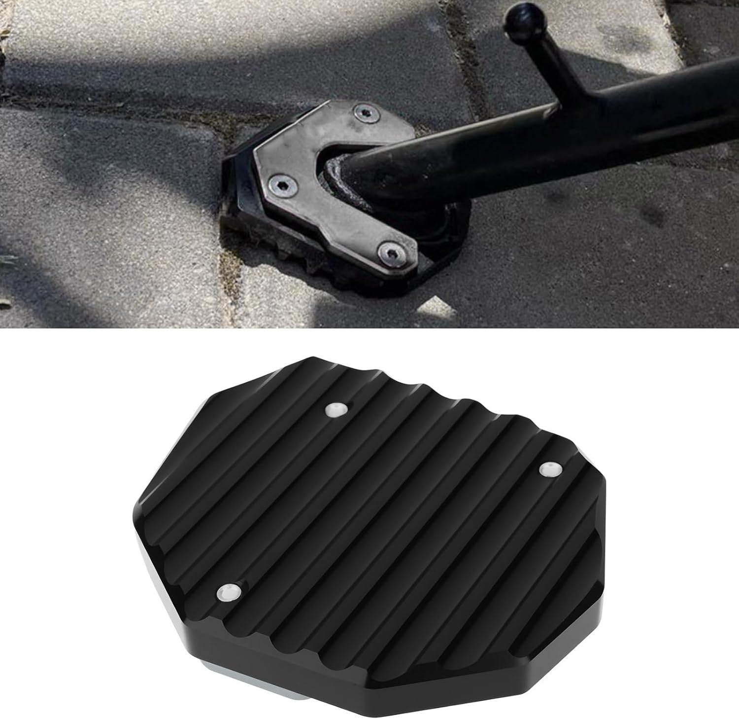 Emagtech Side Stand Extension Plate Titanium Compatible with Honda Transalp XL750 image number 3