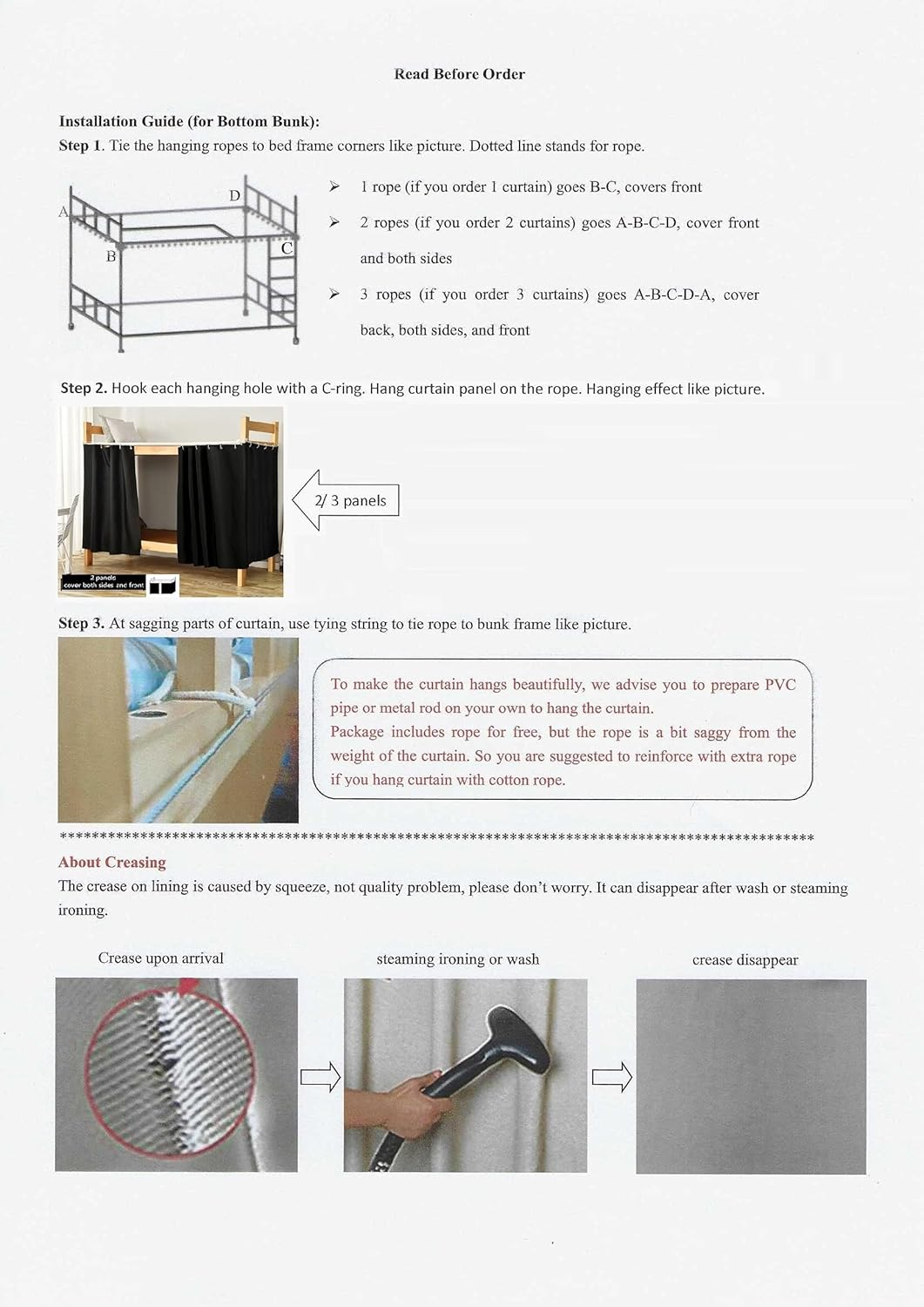 Teanea Heavy-Duty Blackout Bottom Bunk Bed Curtains Privacy Canopy Twin Size for Home Dorm, 1 Panel, Green image number 3