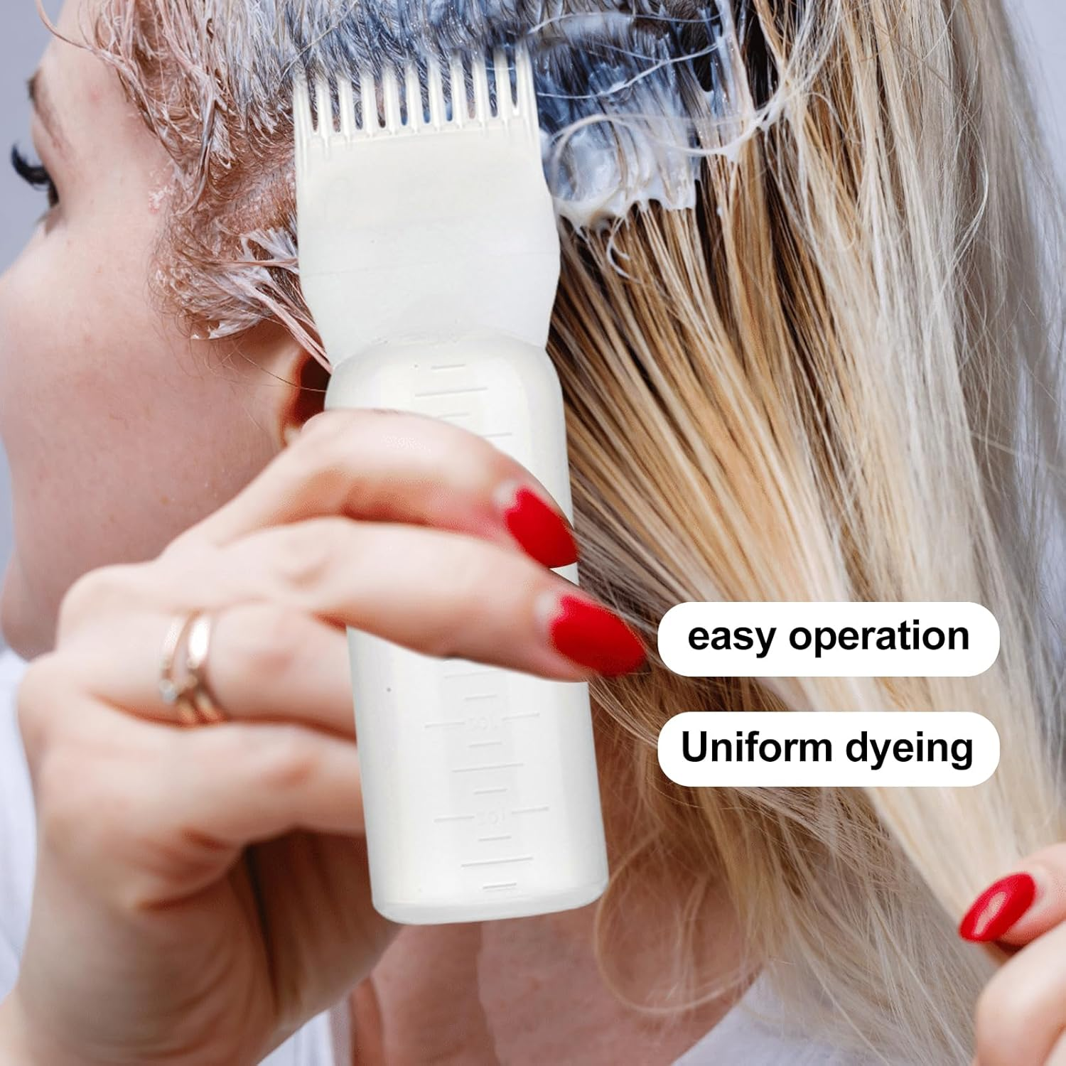 Dancepandas Hair Oil Applicator, 4 Pieces Applicator Bottle Hair Smear Bottle Hair Application Bottle Hair for Hair Colouring, Hair Masks, Hair Care Oils image number 4