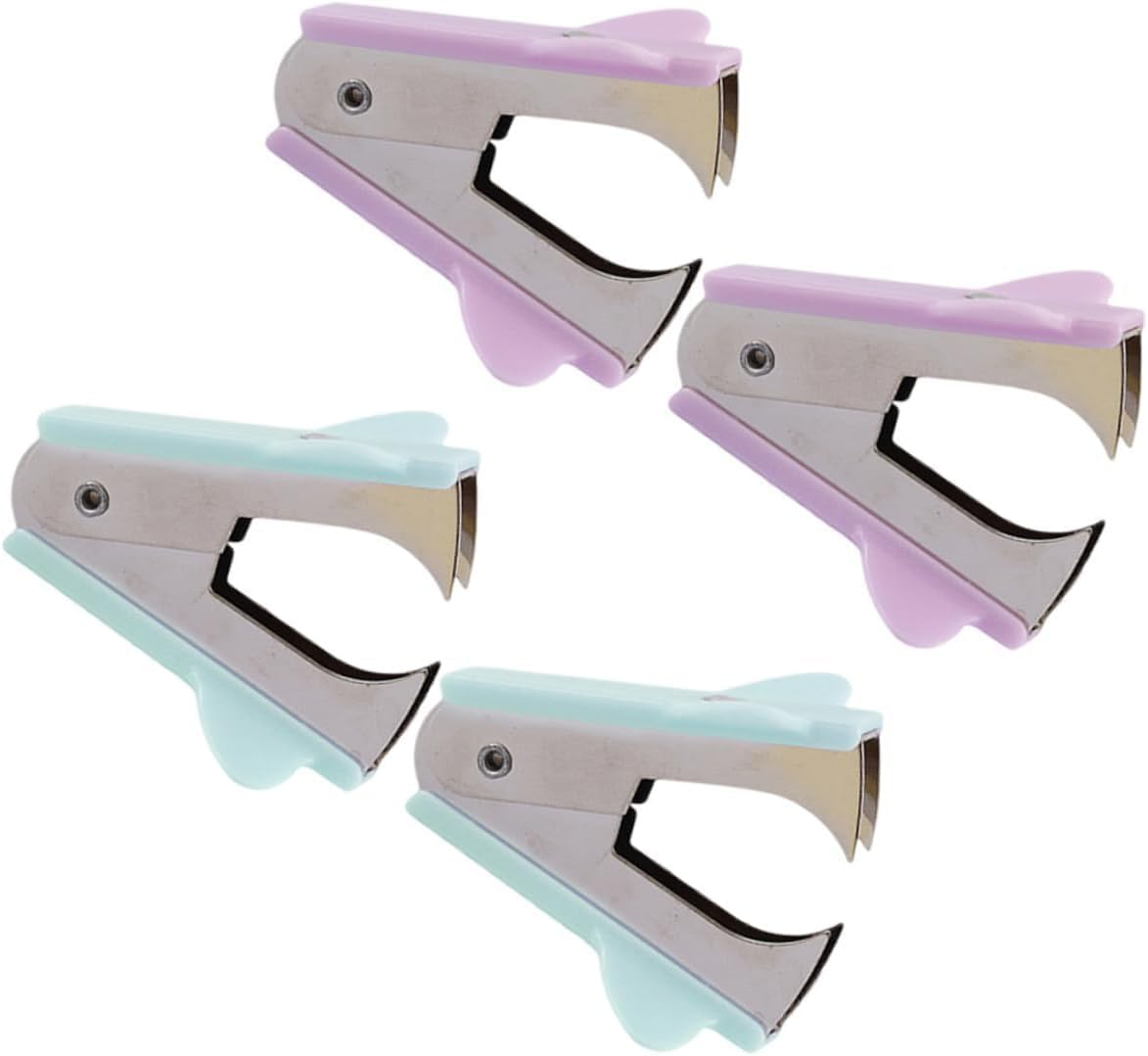 Mini Nail Remover Staple Remover, 4Pcs Staple Remover Staple Puller Stapler Remover,Staple Remover Metal Jaws Staples Puller,Staples Remover Stapler Puller,Staple Remover with Extra Wide Finger Grip image number 4