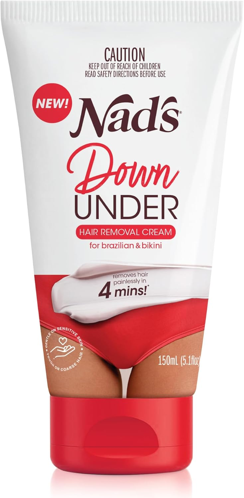 Nad'S down under Cream for Women, Intimate Hair Removal Cream 150 Ml image number 3