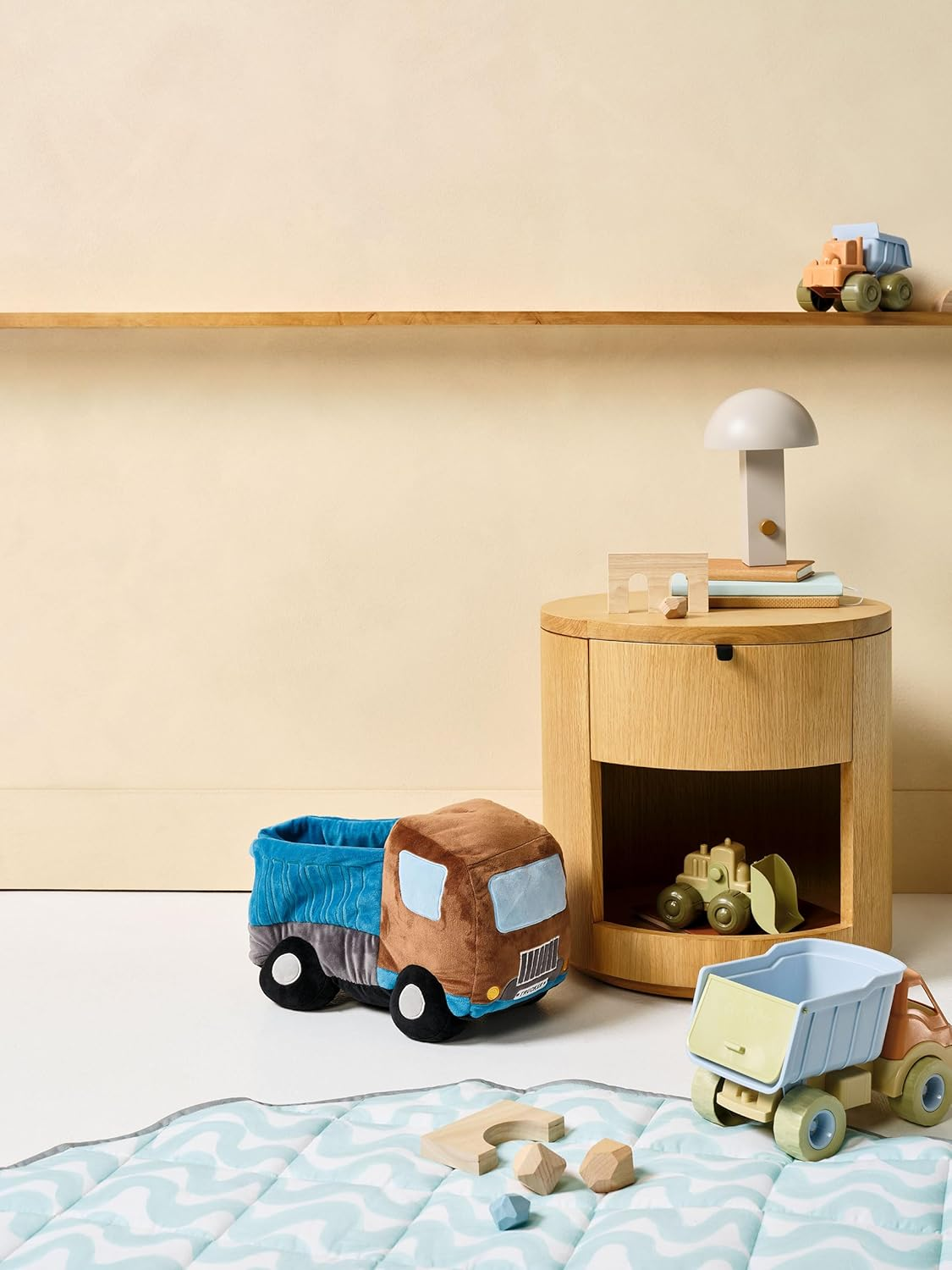 Linen House Kids Dylan Dump Truck Novelty Cushion Plush Toy, 19 Cm Depth X 36 Cm Width X 24 Cm Height image number 2