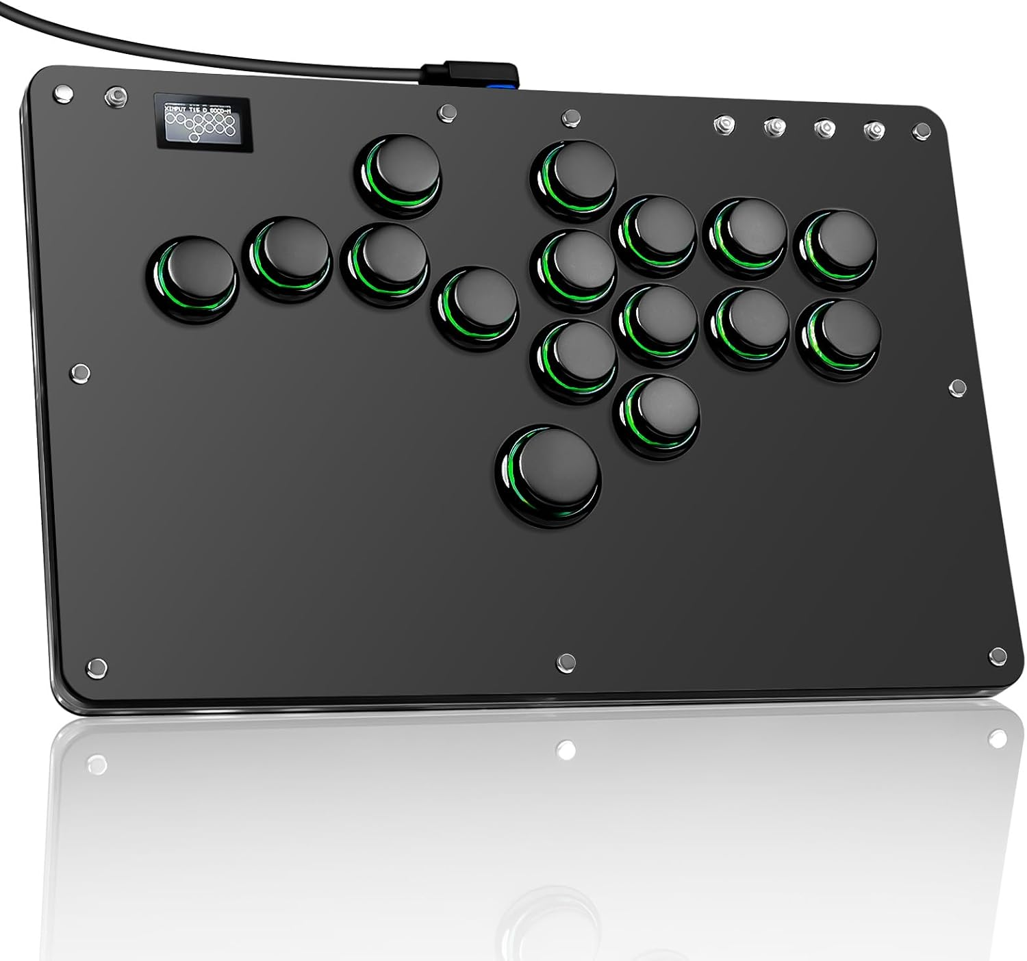 Sehawei Haute42 Arcade Stick R16 All-Button Arcade Controller 16Keys for Pc/Ps3/Ps4/Switch/Steam,Fight Stick for Fighting Games with Custom RGB & Turbo Functions & Hot Swap Black image number 4