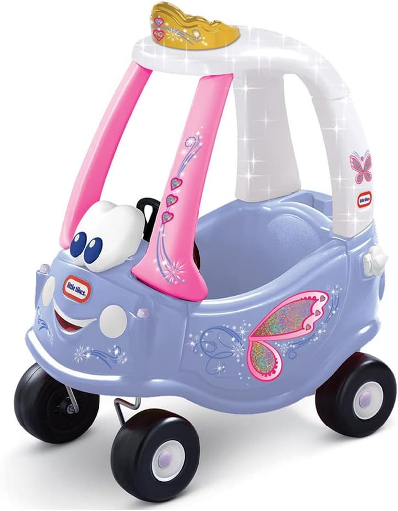 Little Tikes Fairy Cozy Coupe Car - Ride-On with Real Working Horn, Clicking Ignition Switch, & Fuel Cap - Ages 18 Months to 5 Years image number 3
