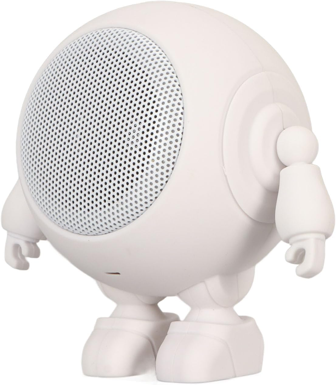 Robot Speaker, 1000Mah Clear Bass USB C Compact Speaker BT 5.0 Built in Mic for Home (White) image number 6