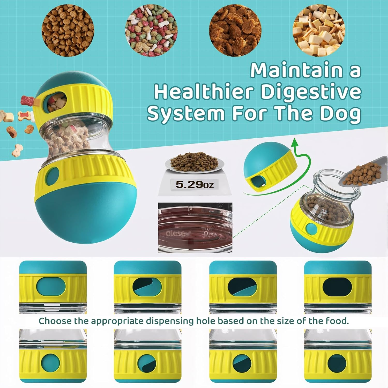 LOVELEDI Interactive Dog Puzzle Toys - Treat Dispensing Dogs Ball for Boredom, Food Dispenser Tough Slow Feeder for Small, Medium, Large Dogs, Puppy Enrichment Training Chase Toy to Keep Them Busy image number 1