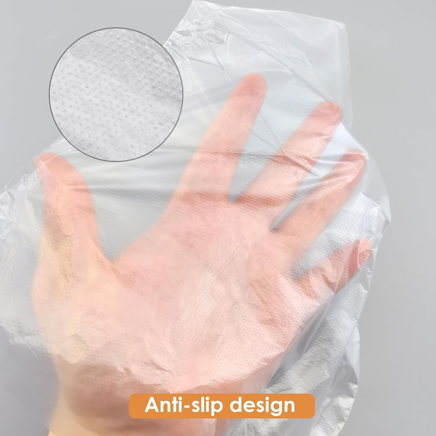 200PCS Disposable Plastic Foot Covers - Non-Slip Spa & Shoe Protectors for Pedicure, Salon, Clinic, Home Use - Hygienic Paraffin Liners, Shoe Trial Socks image number 3