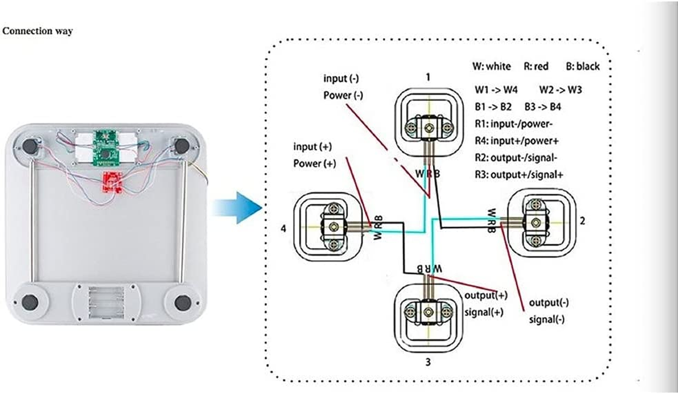 4 * 50KG Scale Body Load Cell Resistance Strain Weight Sensor + HX711 AD Module image number 5