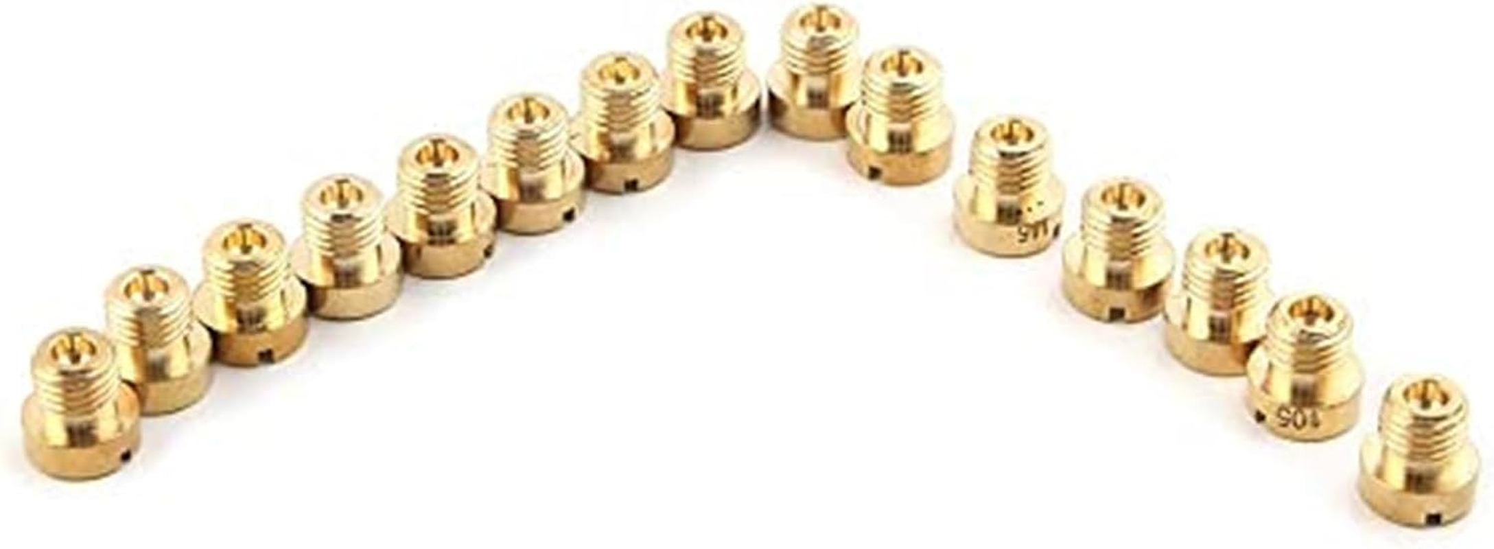 Qxryzp Carburetor Main Jet M6 Kit 60 65 70 75 80 85 90 95 100 105 110 115 120 125 130 15Pcs, for PHNL VHS-MIKUNI VM16-20 VHSA VHSB VHSC VHST PYA PYM Carb Carburettor Main Jet Nozzle Kit image number 4