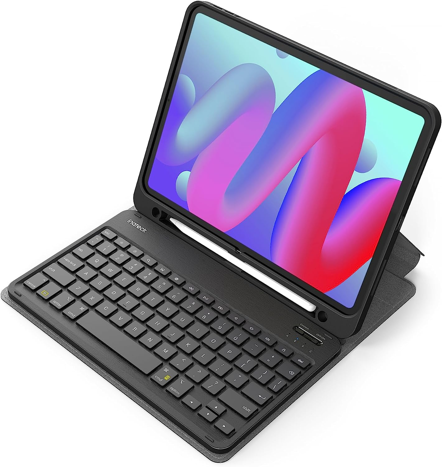 Inateck Ipad 10Th/11Th Generation Keyboard Case, Compatible A16 2025 11", Air 11" M3/M2 (2025/2024), Air 5/4, Pro 11 4/3/2/1, Magnetic Detachable Keyboard with Pencil Holder, KB04002 Black image number 4
