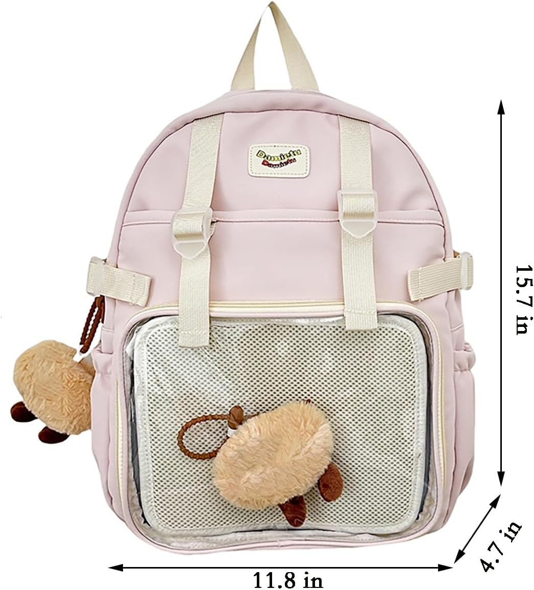 School Backpack for Kids Cute Ita Bag with Pin Display Insert Bookbag for Girls image number 4