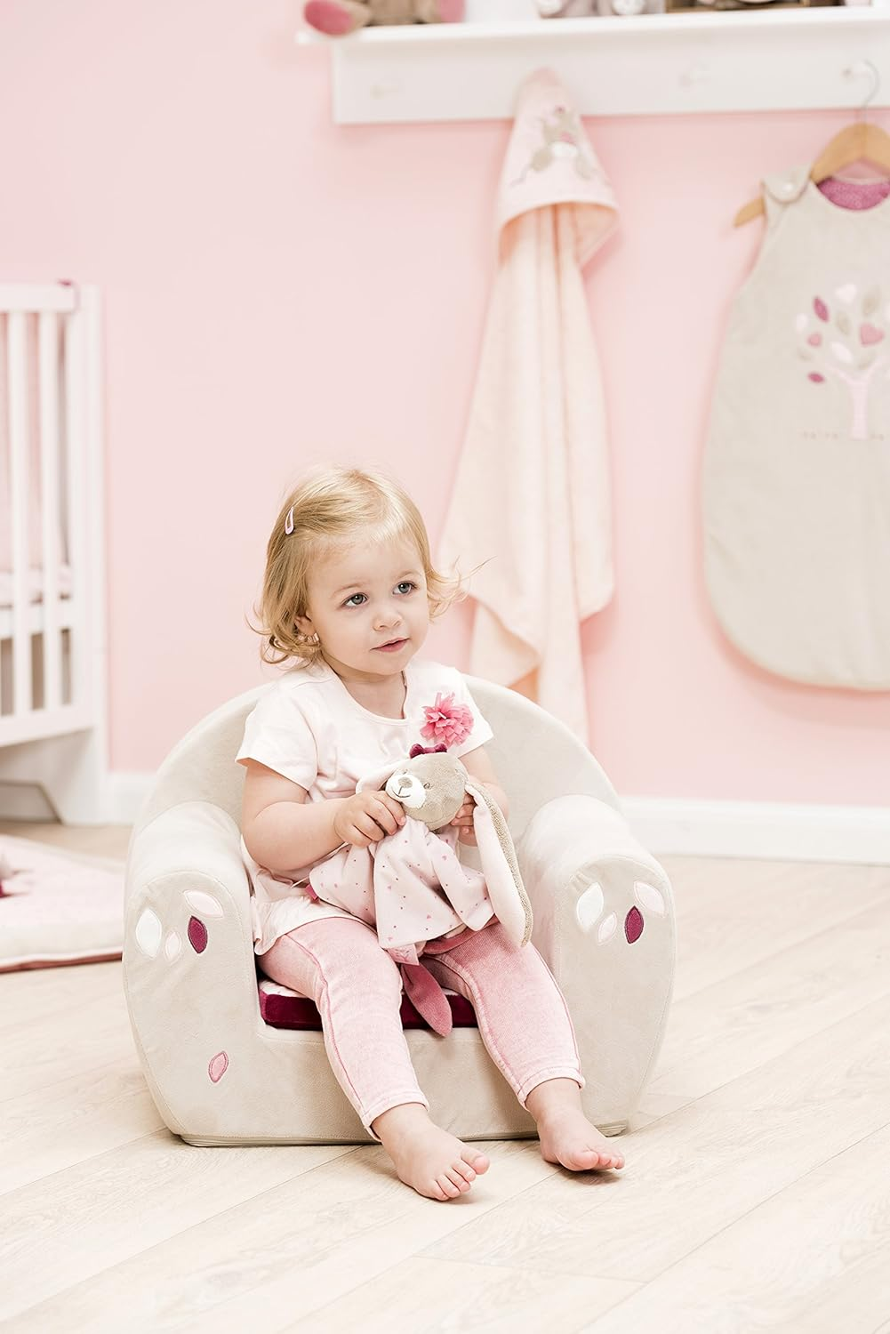 Nattou Nina the Rabbit Doudou Comforter, Pink image number 1