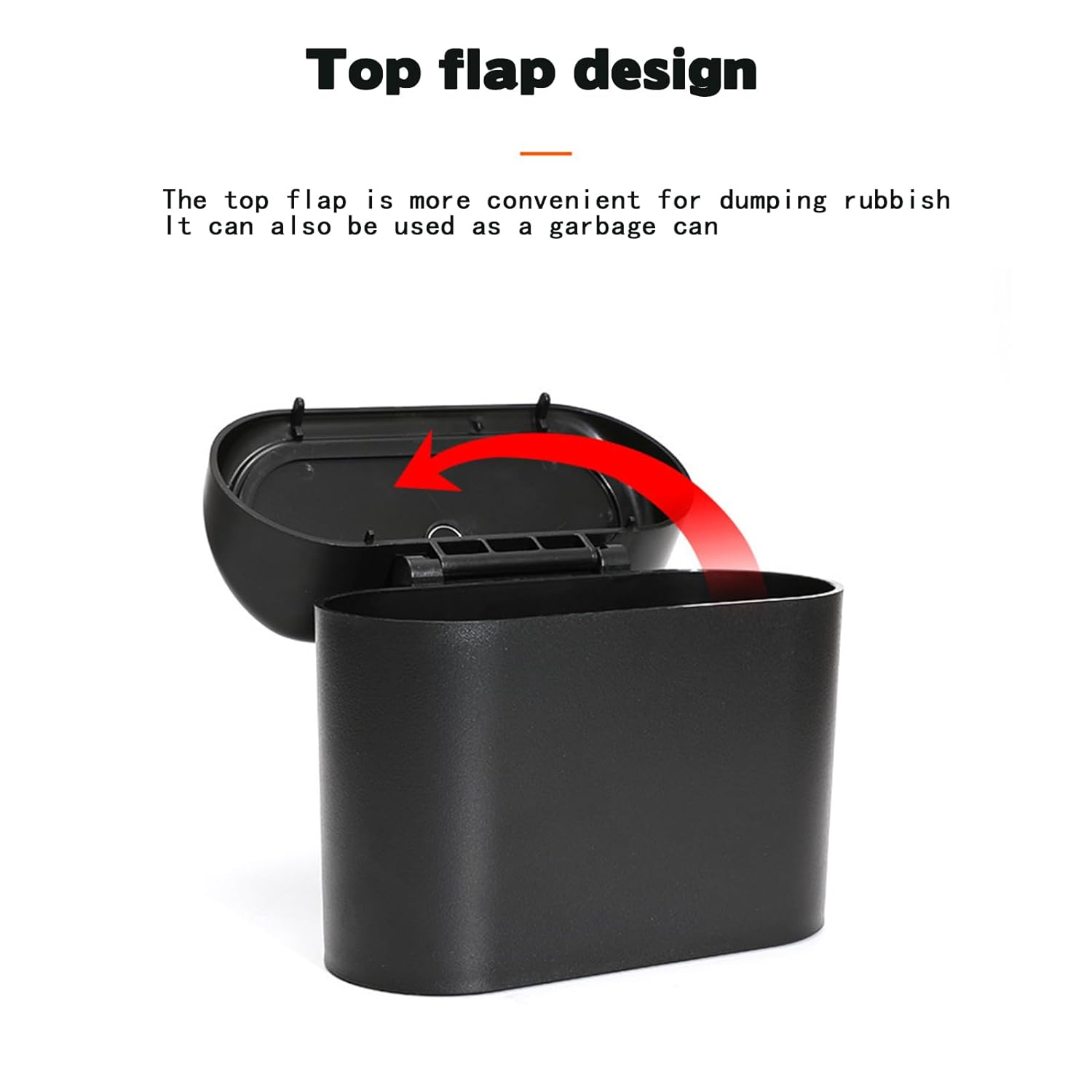 Car Trash Can Bin with Lid & 90PCS Trash Bags Small Car Garbage Can Leakproof Mini Car Accessories Trash Bin Car Dustbin Organizer Container for Car Office Home image number 5