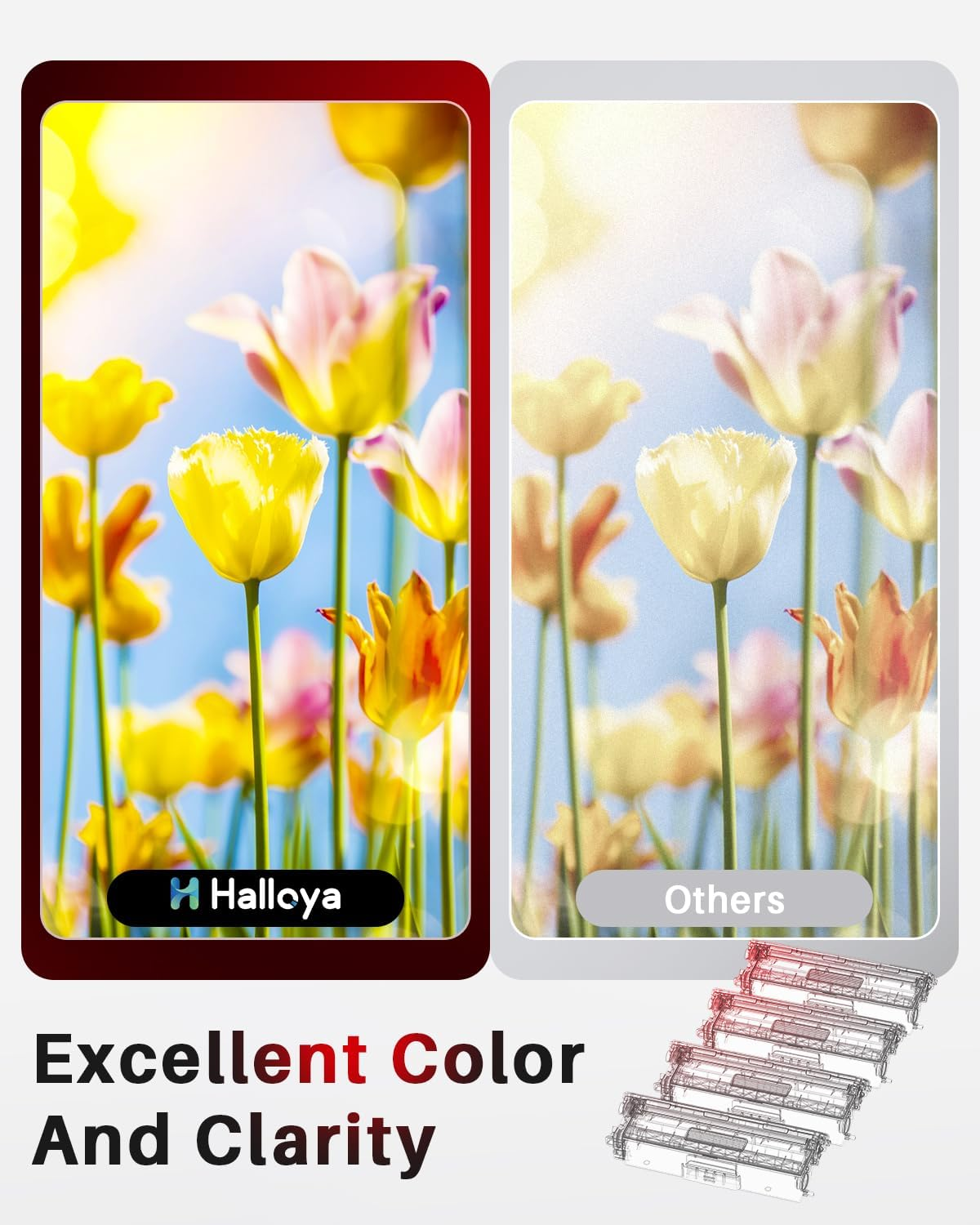 TN443 TN-443 Toner Cartridge Replacement Compatible for Brother TN443 TN 443 Use with HL-L8260CDW HL-L8360CDW MFC-L8690CDW MFC-L8900CDW HL-L9310CDW (4 Packs,Black, Cyan, Magenta, Yellow) image number 2