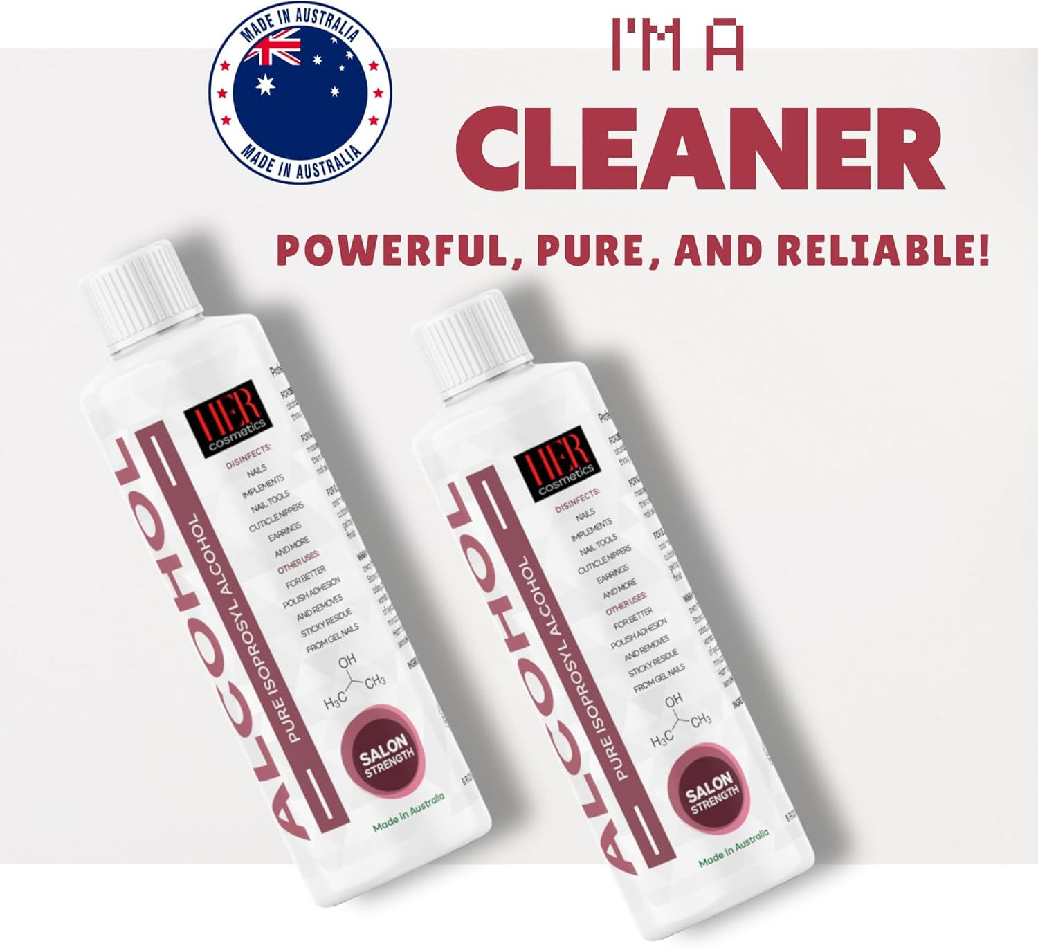 DUO Pack X2 100% Pure Isopropyl Alcohol IPA Cleaner & Rubbing Alcohol 250Ml | Heavy-Duty Multi-Purpose Cleaner & Disinfectant image number 2