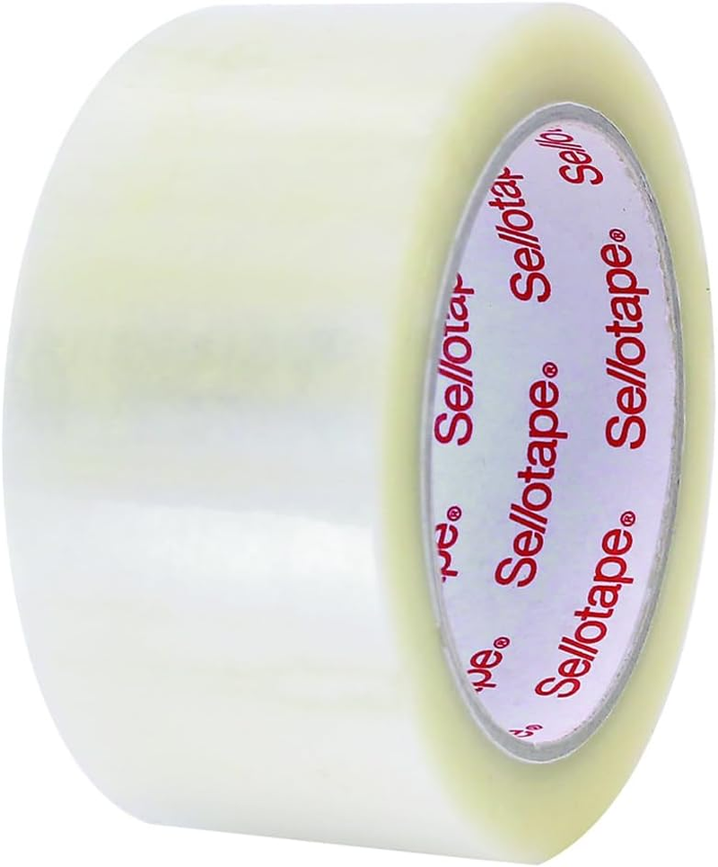 Sellotape Carton Sealer with Low Noise Dispenser, 48Mm X 50M Clear Packaging Tape, Ideal for Sealing, Packing, and Light-Duty Bundling - 6 Pack image number 3