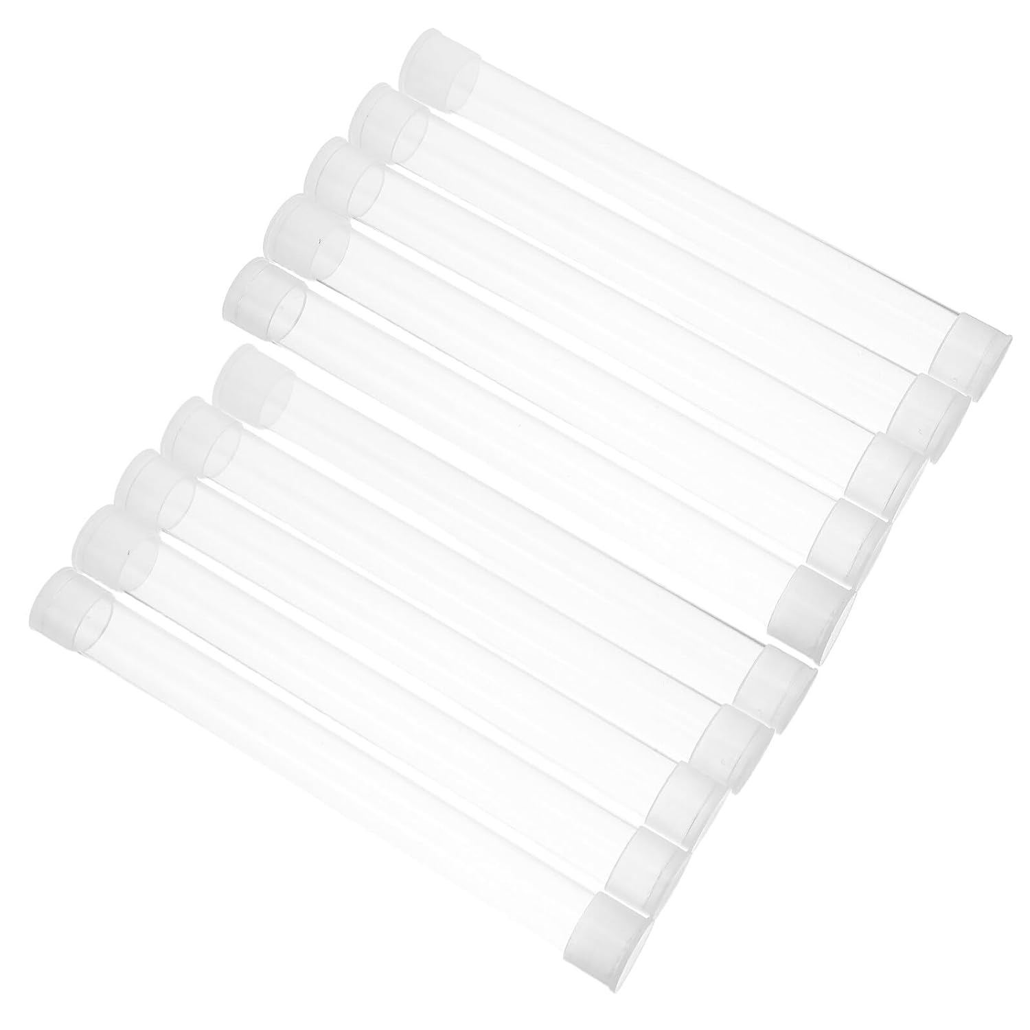 Cabilock 10Pcs Thermometer Protective Case Plastic Tube Shockproof Storage Container for Travel Home Clinic Compact Hard Thermometer Organizer with Dust and Water Resistance image number 6