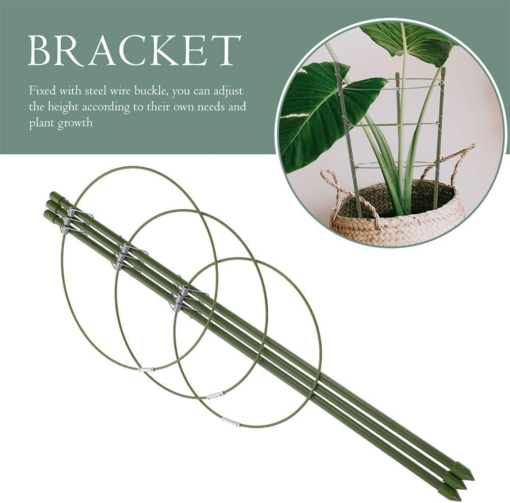 PRETYZOOM 3Pcs Tomato Cage for Garden 15.7'' round Plant Trellis, Tomato Trellis Plant Stakes Support Cage for Vertical Climbing Plants image number 6