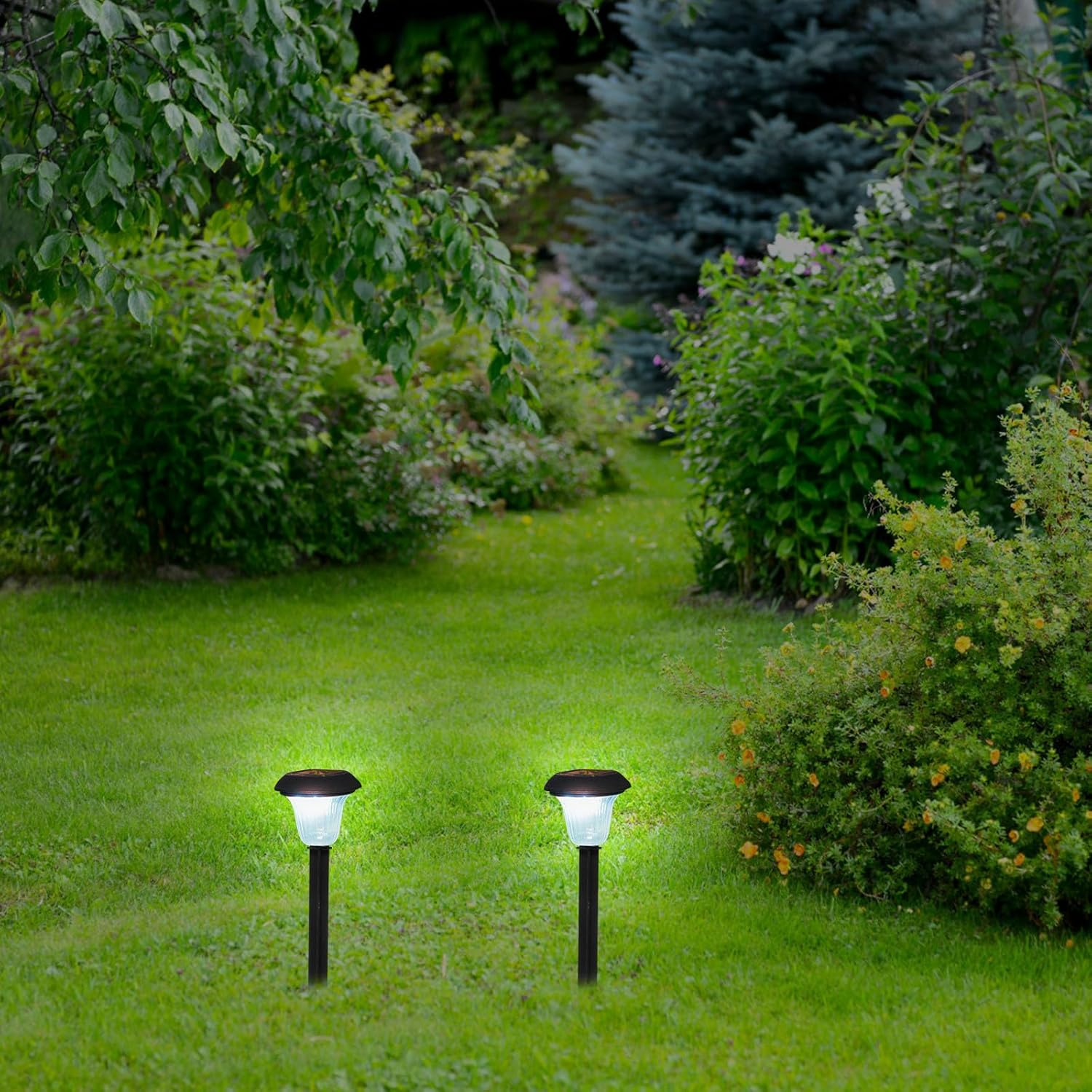 GARIOUANS 10Pcs Plastic Ground Stakes for Solar Yard Lights Replacement Landscape Light Stakes for Garden Pathway Accessories image number 2